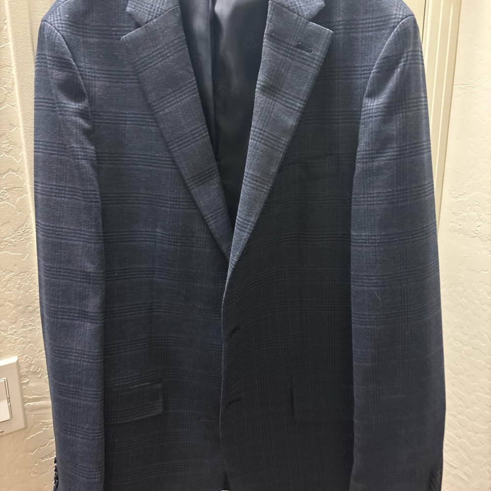 Tommy Hilfiger Navy Checkered Blazer